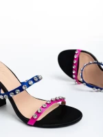 Sandale dama negre din material textil Bexley