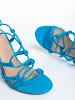 Sandale dama albastre din piele ecologica Evalina