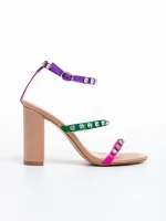 Sandale dama sampanie din material textil Bexley