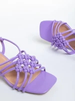 Sandale dama mov din piele ecologica Nereida