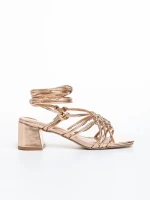 Sandale dama sampanie din piele ecologica Nereida