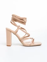 Sandale dama bej din piele ecologica Elesia