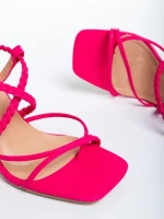 Sandale dama fucsia din piele ecologica Elesia