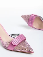 Papuci dama mov din piele ecologica si material sintetic Rosalee