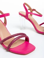 Sandale dama fucsia din piele ecologica Brendia