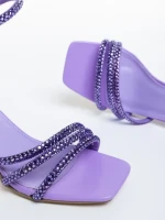 Sandale dama mov din piele ecologica Brittany