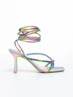 Sandale dama multicolor din piele ecologica lacuita Dulcie