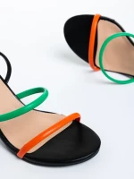 Sandale dama negre din piele ecologica Malayah