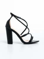 Sandale dama negre din piele ecologica Claribel