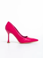 Pantofi dama fucsia cu toc din piele ecologica Darcey