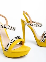 Sandale dama negre din piele ecologica Ralene