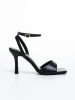 Sandale dama negre din piele ecologica Erlinda