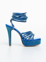 Sandale dama albastre din piele ecologica Sameria