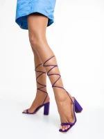 Sandale dama mov din piele ecologica Berenise