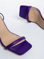 Sandale dama mov din piele ecologica Berenise