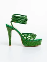 Sandale dama verzi din piele ecologica Sameria