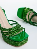 Sandale dama verzi din piele ecologica Sameria