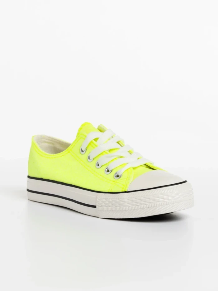 Tenisi copii galbeni din material textil Sayla