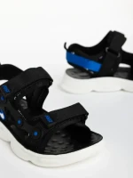 Sandale copii negre din material textil Piero