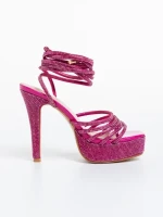 Sandale dama fucsia din piele ecologica Sameria