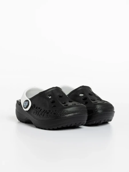 Papuci copii negri cu alb din material sintetic Lexani