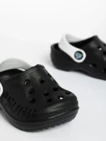 Papuci copii negri cu alb din material sintetic Lexani