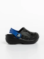 Papuci copii negri cu albastru din material sintetic Lexani
