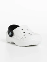 Papuci copii albi cu negru din material sintetic Lexani