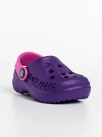 Papuci copii mov cu roz din material sintetic Lexani