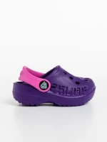 Papuci copii mov cu roz din material sintetic Lexani