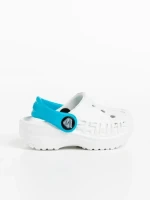 Papuci copii albi cu albastru din material sintetic Lexani