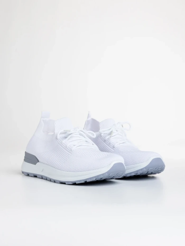 Pantofi sport barbati albi din material textil Lucius