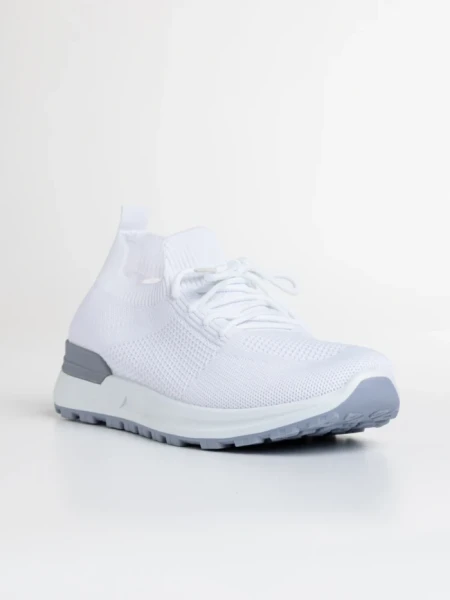 Pantofi sport barbati albi din material textil Lucius