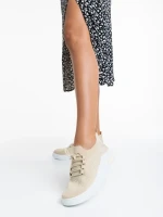 Pantofi sport dama bej din material textil Sumaya