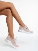 Pantofi sport dama roz din material textil Sumaya