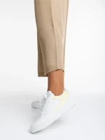 Pantofi sport dama albi cu galben din piele ecologia Sameria