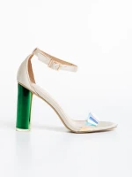 Sandale dama bej din material textil Sabra