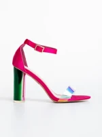 Sandale dama fucsia din material textil Sabra