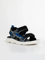 Sandale copii negre cu albastru din material textil Tihana