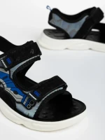 Sandale copii negre cu albastru din material textil Tihana