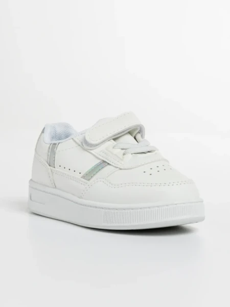 Pantofi sport copii albi din piele ecologica Navi