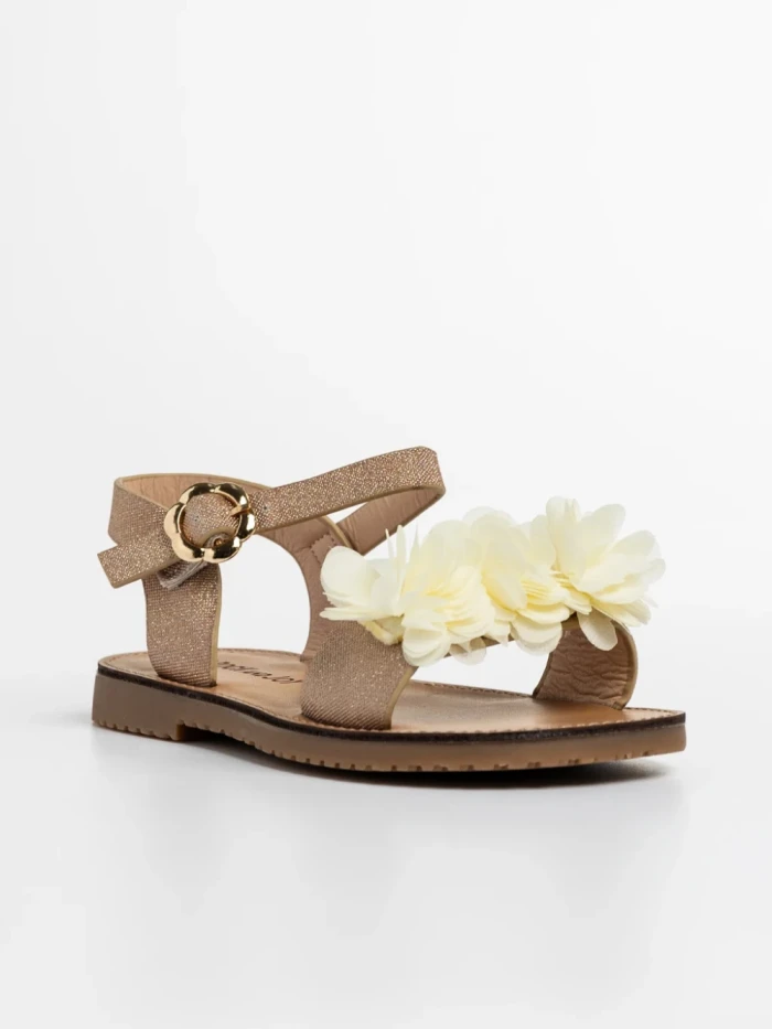 Sandale copii aurii din piele ecologica Ronita