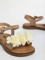 Sandale copii aurii din piele ecologica Ronita