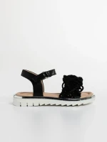 Sandale copii negre din material textil si piele ecologica Cabria