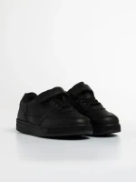 Pantofi sport copii negri din piele ecologica Navi