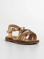 Sandale copii aurii din piele ecologica Reneta