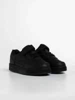 Pantofi sport copii negri din piele ecologica Navi