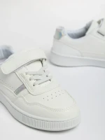 Pantofi sport copii albi din piele ecologica Navi