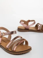 Sandale copii roz din piele ecologica Reneta