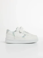 Pantofi sport copii albi din piele ecologica Navi